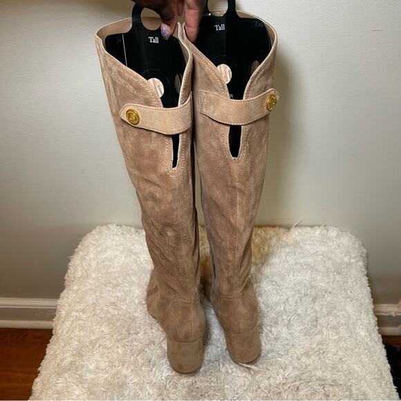 Cole Haan Grand 360 Suede Leather Block Heel Boots - Picture 7 of 9